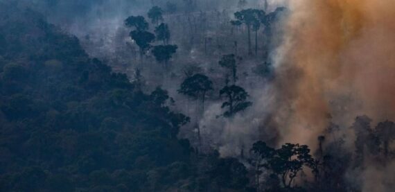 Queimadas na Amazônia compremetem cenário nacional com nuvens de fumaça. Foto: Victor Moriyama/Getty Images